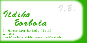 ildiko borbola business card