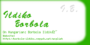 ildiko borbola business card